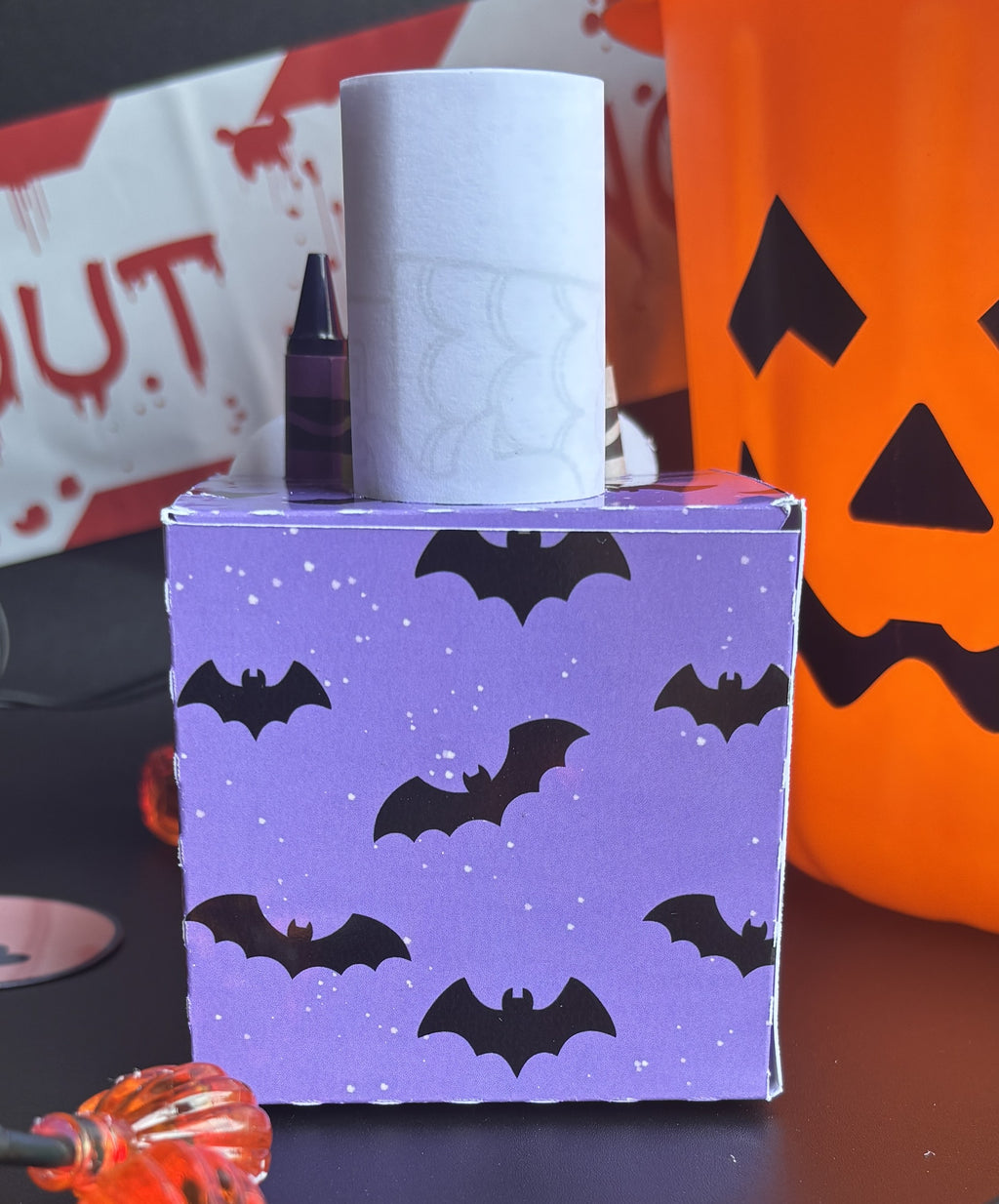Custom Name Boo and Bandages Colouring Activity Box