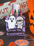 Custom Text Boo and Bandages Colouring Activity Box
