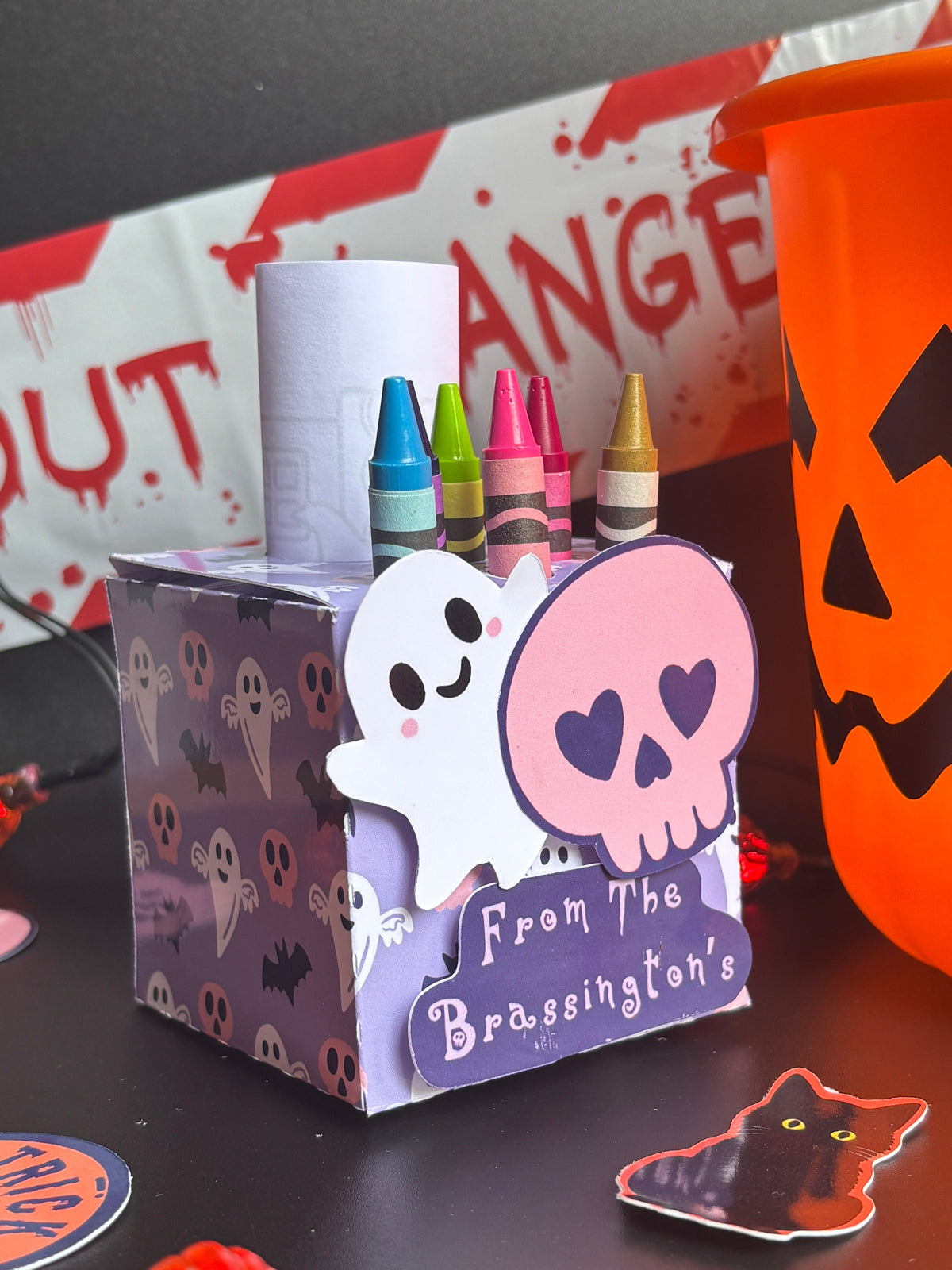 Custom Text Pretty Little Haunts Colouring Activity Box