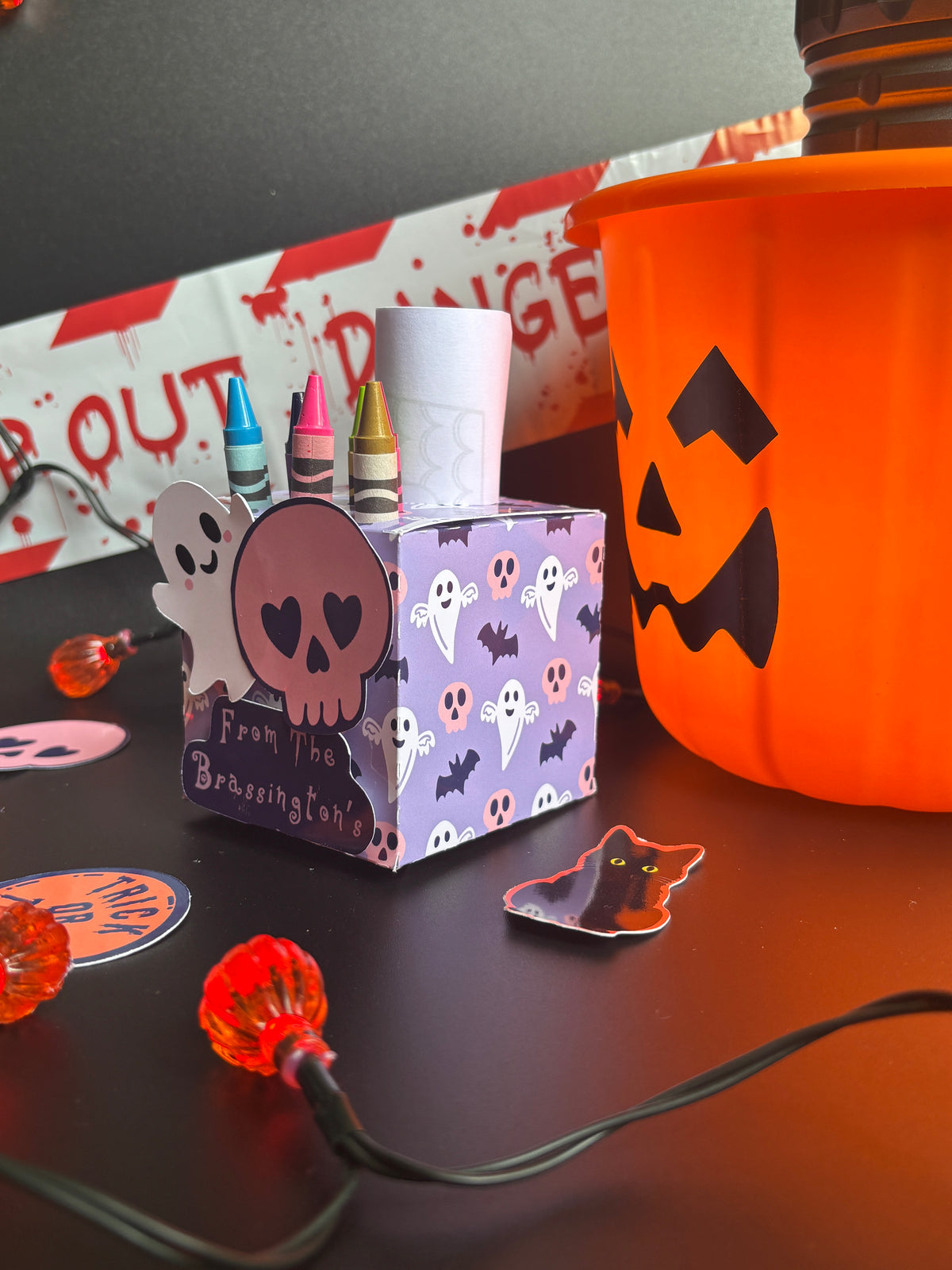 Custom Text Pretty Little Haunts Colouring Activity Box