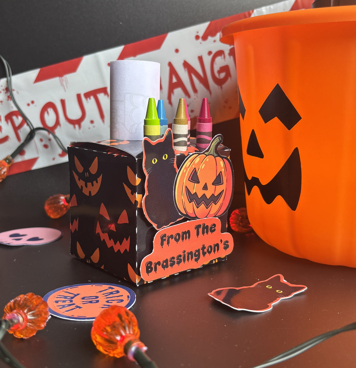 Custom Text Fright Night Colouring Activity Box
