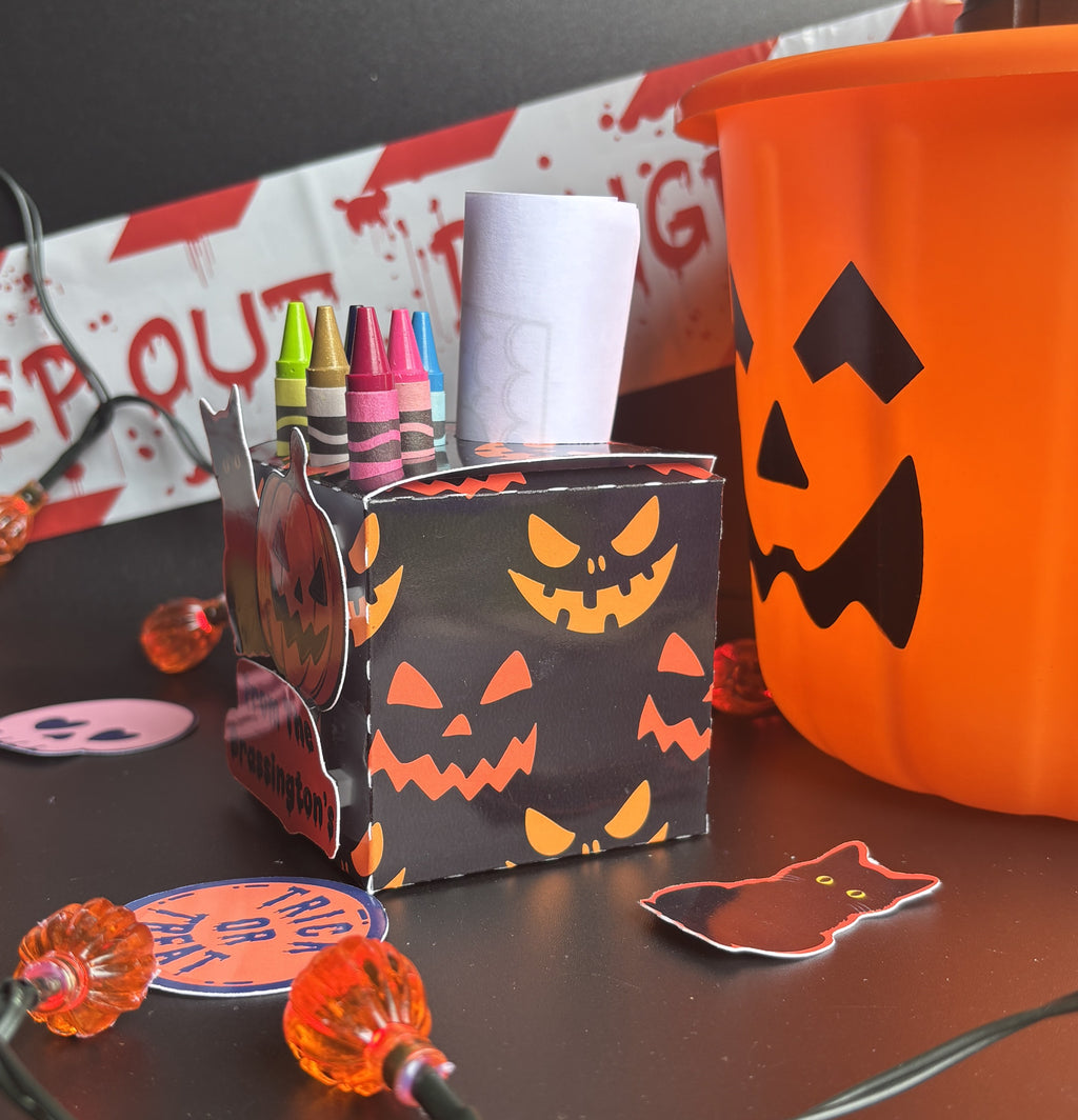 Custom Text Fright Night Colouring Activity Box