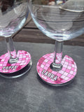 Disco Ball Wine Glass Tags