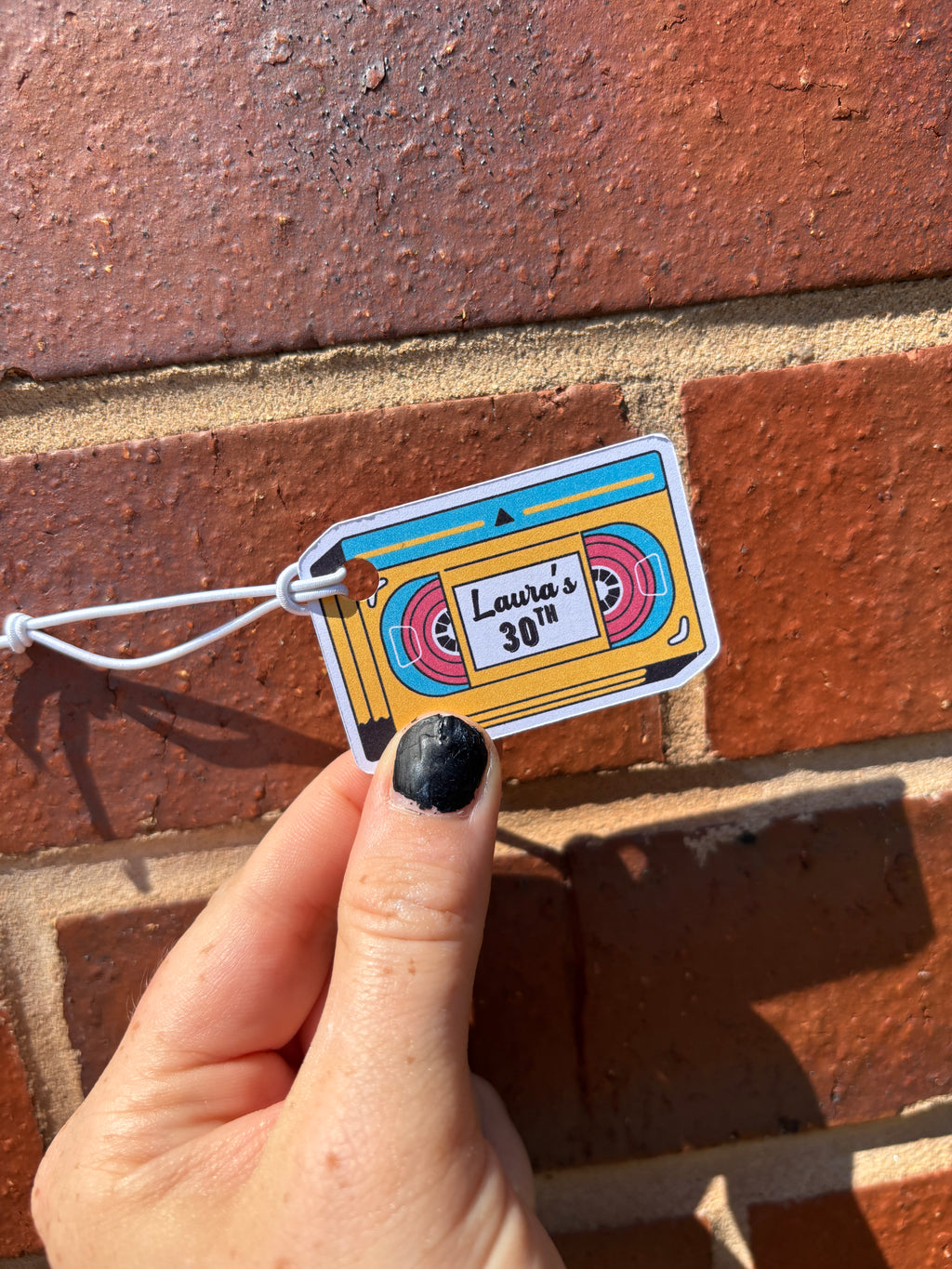 Personalised Retro Video Tape Favour Tags