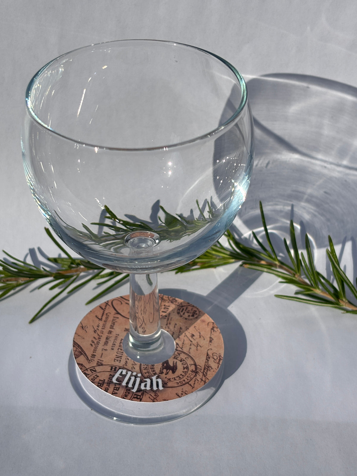 Timeless Postage Wine Glass Tags