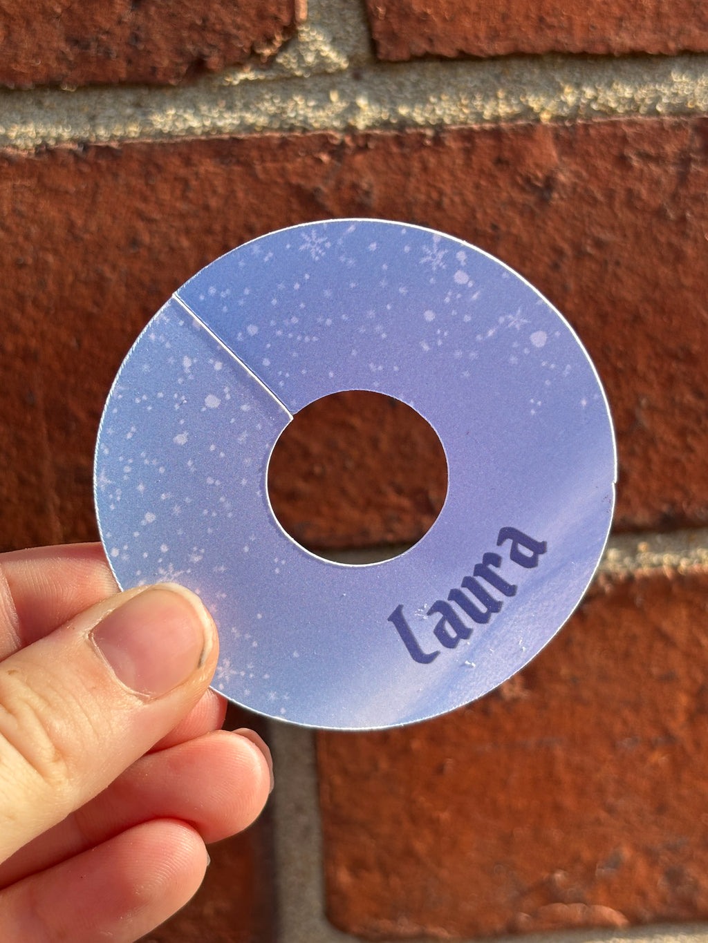 Winter Whisper Wine Glass Name Tags
