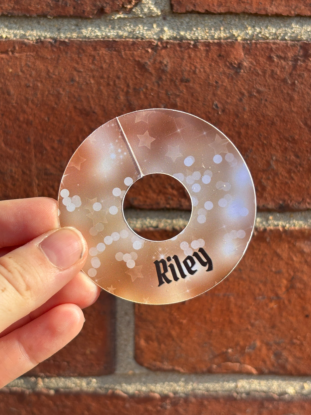 Golden Sparkle Wine Glass Name Tags