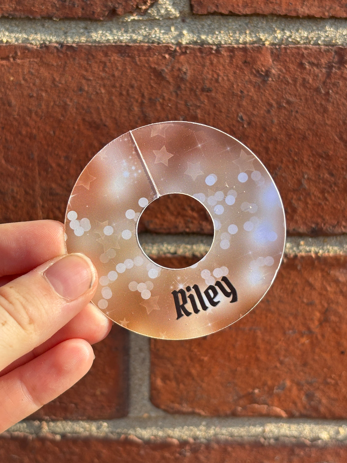 Golden Sparkle Wine Glass Name Tags