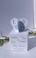 Personalised Baby Footprints Favour Box