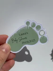 Personalised Baby Footprints Favour Tags