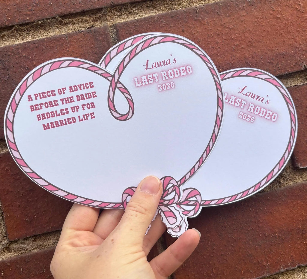 Personalised Last Rodeo Advice Cards