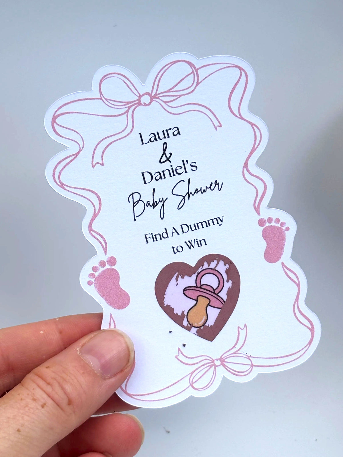 Personalised Baby Footprints Scratch Off