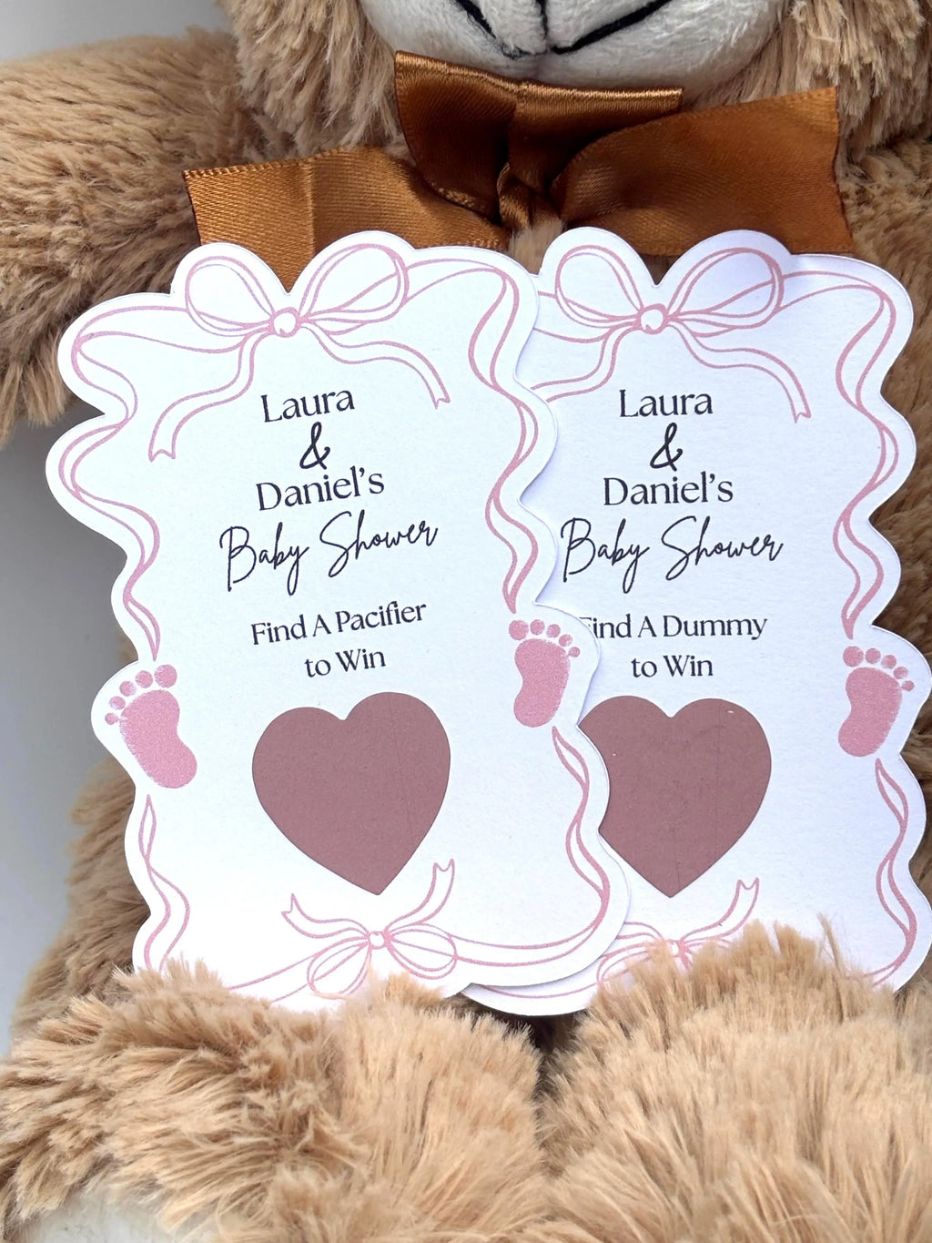 Personalised Baby Footprints Scratch Off