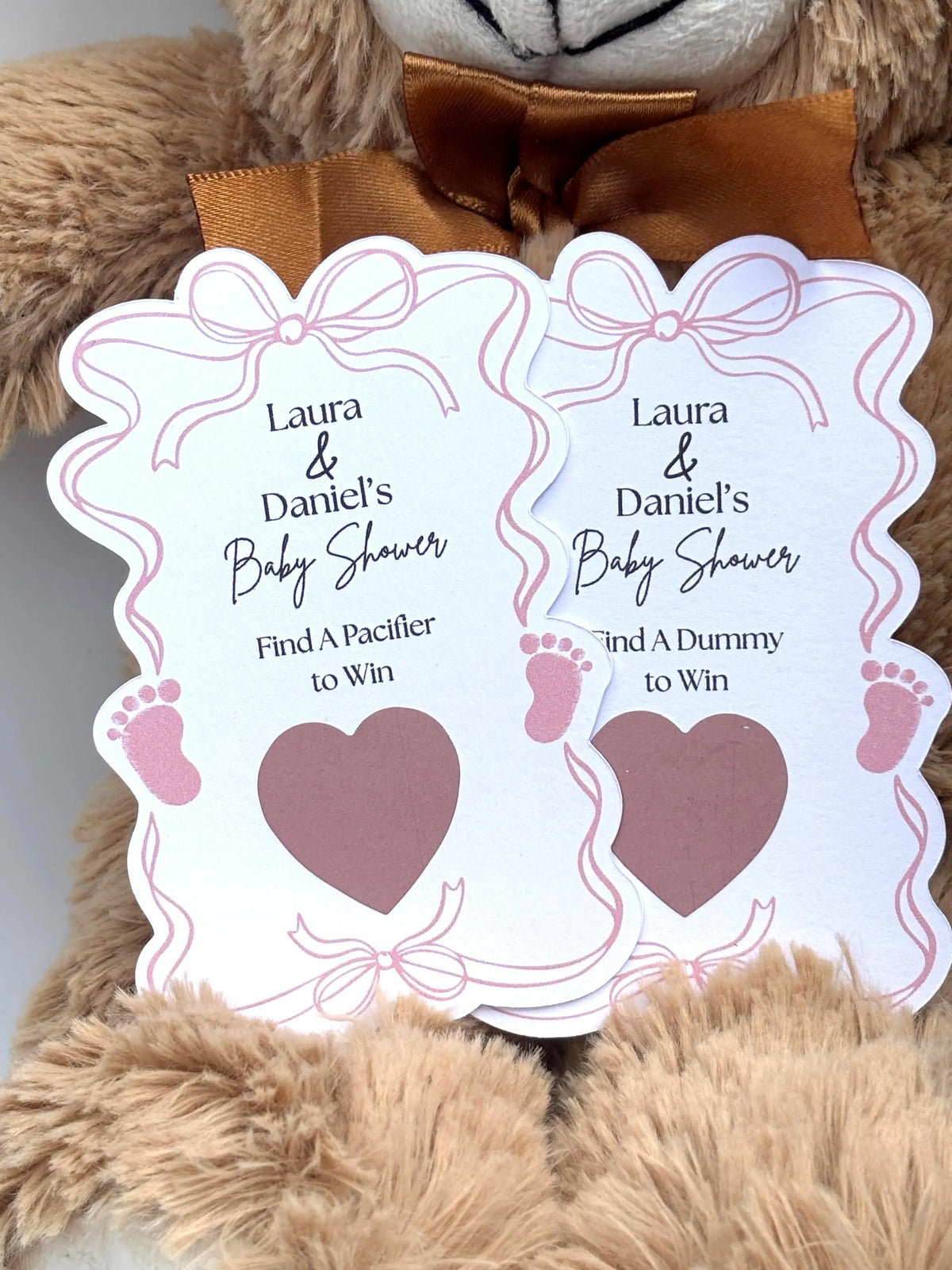 Personalised Baby Footprints Scratch Off