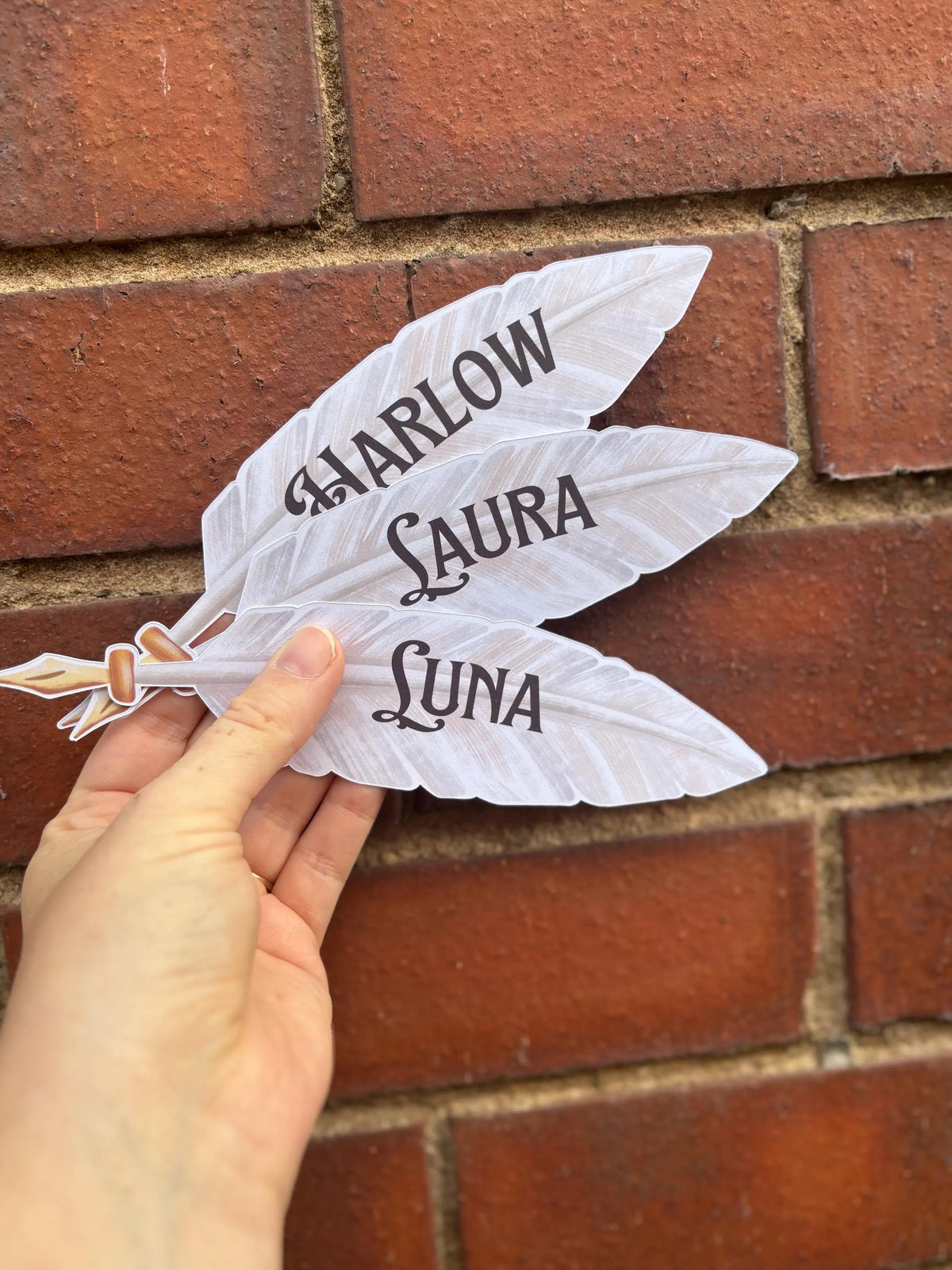 Personalised Quill Place Cards