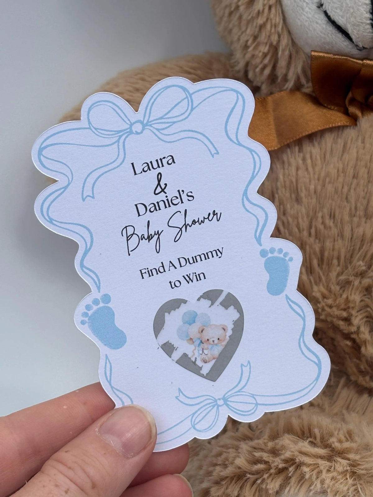 Personalised Baby Footprints Scratch Off
