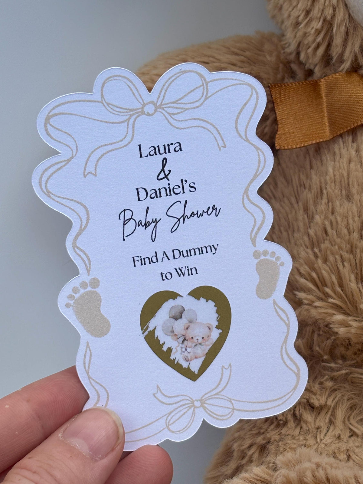 Personalised Baby Footprints Scratch Off