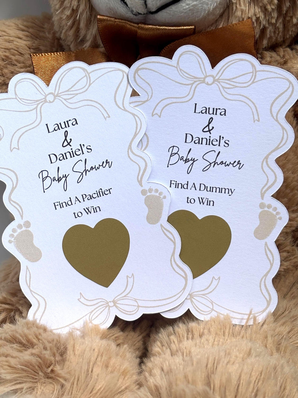 Personalised Baby Footprints Scratch Off