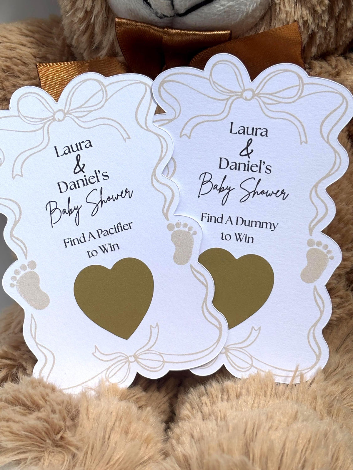 Personalised Baby Footprints Scratch Off