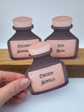 Ink Bottle Buffet Labels
