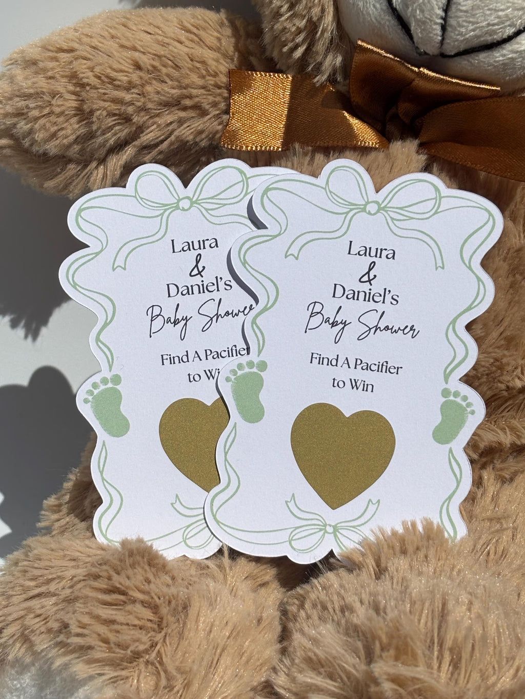 Personalised Baby Footprints Scratch Off