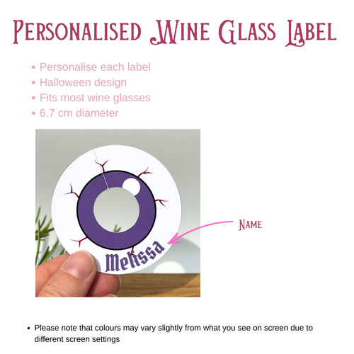 All Eyes on You Wine Glass Name Tags